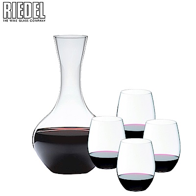 RIEDEL O系列CABERNET/MERLOT 紅酒杯4入 + O 醒酒器1入