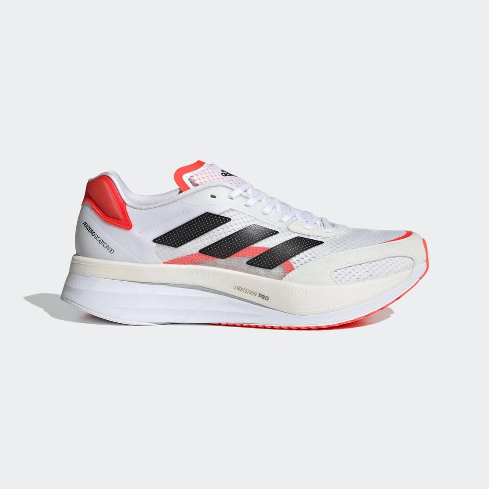 Adidas Adizero Boston 10 M [FY4079] 男 慢跑鞋 運動 馬牌底 避震 透氣 白 橘