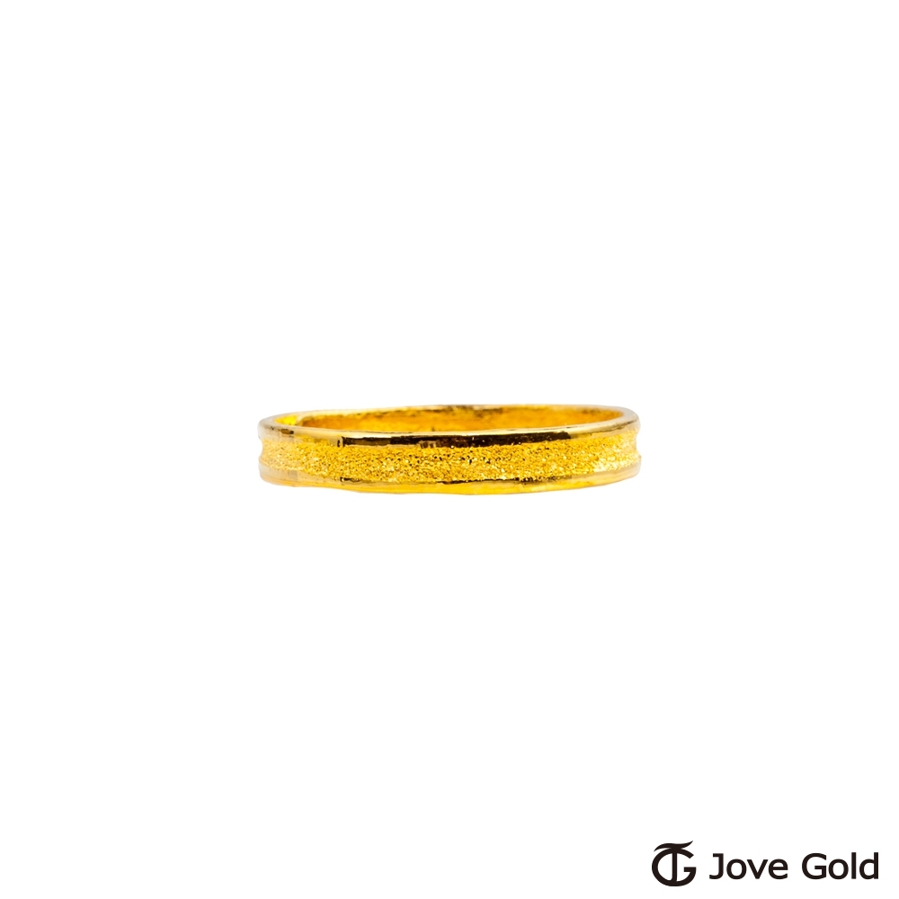 JoveGold漾金飾 留白黃金戒指