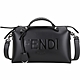 FENDI By The Way Boston 中型 字母標誌小牛皮手提/斜背包(黑色) product thumbnail 1