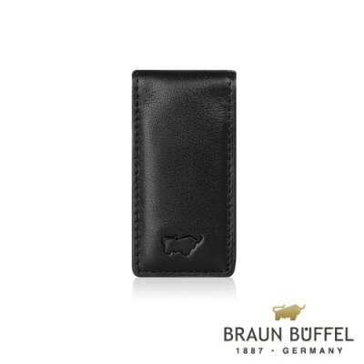 BRAUN BUFFEL - 提洛斯R系列吸鐵錢夾- 時尚黑