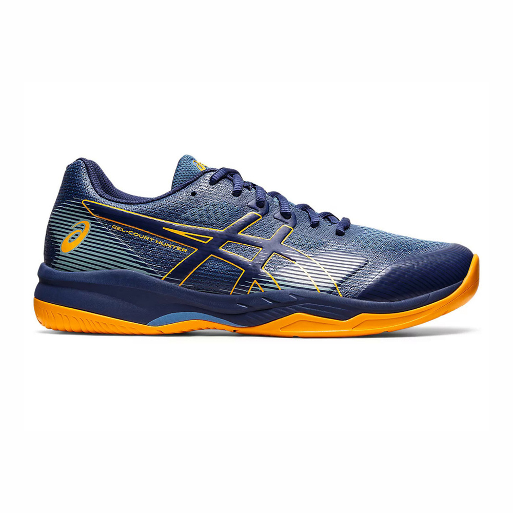 Asics GEL-Court Hunter 2 [1071A059-402] 男 羽球鞋 室內 運動 穩定 緩衝 藍橘