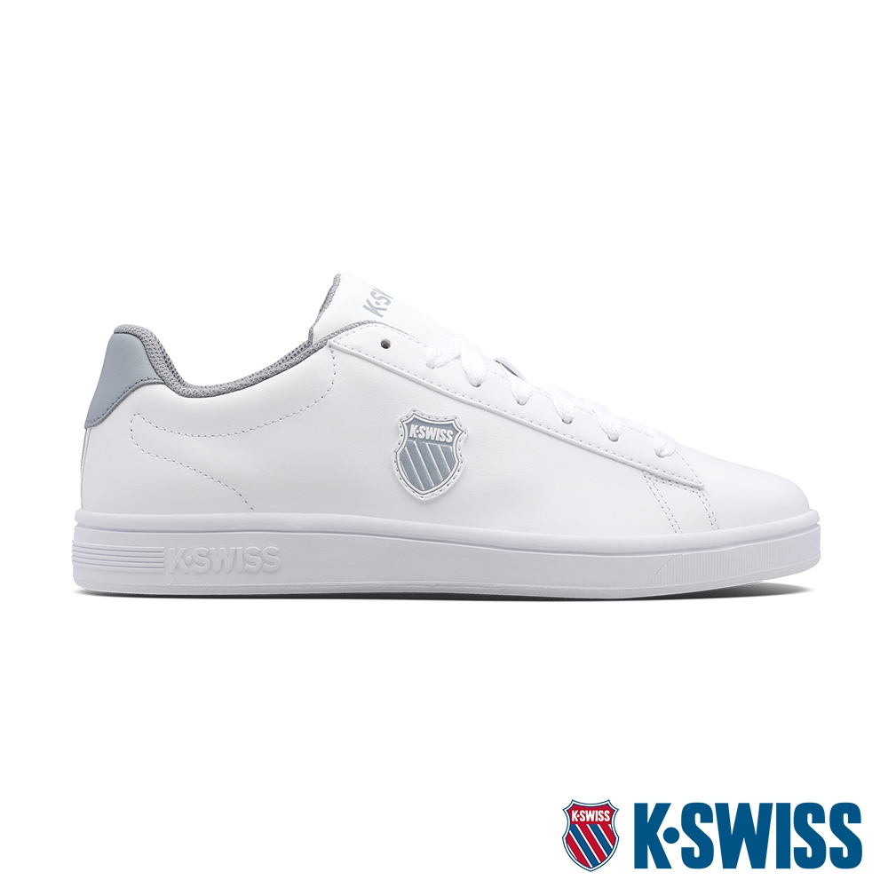 K-SWISS Court Shield時尚運動鞋-男-白/灰