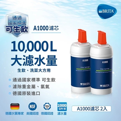 [2入組]德國BRITA mypure A1000 長效型濾芯