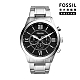 FOSSIL Flynn 經典雅仕羅馬數字三眼手錶 銀色不鏽鋼鍊帶  46 MM BQ1125IE product thumbnail 1