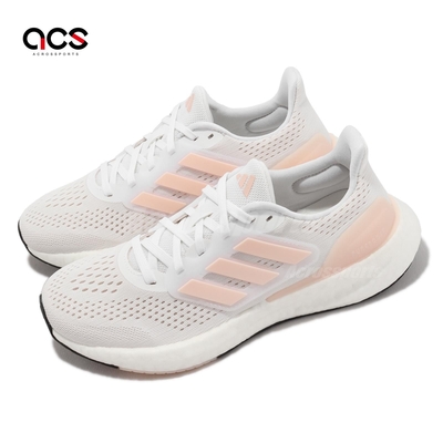 adidas 慢跑鞋 Pureboost 23 W 女鞋 白 粉 緩震 環保 運動鞋 路跑 愛迪達 IF2392