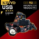 KINYO 18650鋁合金P50強光變焦LED頭燈 product thumbnail 1