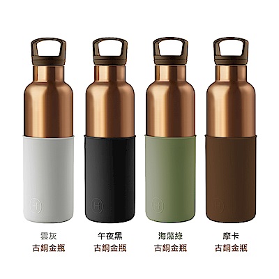 限定組HYDY時尚保溫瓶刷組(古銅金590ml+刷具鐵灰)-三色