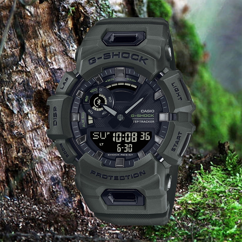 CASIO 卡西歐 G-SHOCK 運動生活藍芽多功能手錶 送禮推薦-墨綠 GBA-900UU-3A