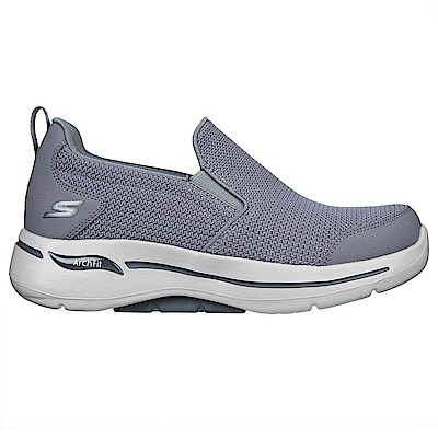 Skechers GoWalk Arch Fit [216260CHAR] 男 健走鞋 運動 休閒 支撐 穩定 緩震 灰