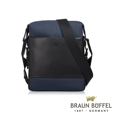 BRAUN BUFFEL - 尼爾系列潮流直立斜背包- 太空藍