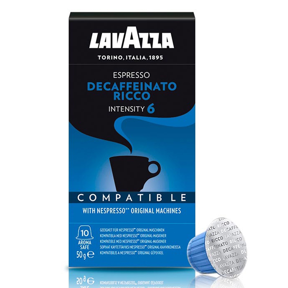 LAVAZZA Decaffeinato Ricco#6咖啡膠囊(一盒10顆×4盒)