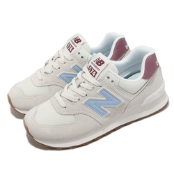 New Balance 休閒鞋 574 女鞋 米白 藍 經典 復古 NB 紐巴倫 麂皮 IU著用 李知恩 WL574RD-B