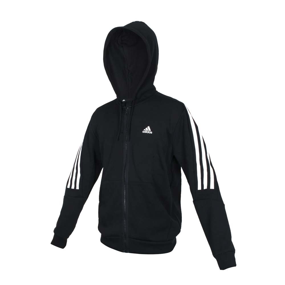 ADIDAS 男運動連帽外套- 慢跑 上衣 愛迪達 HK4568 黑白