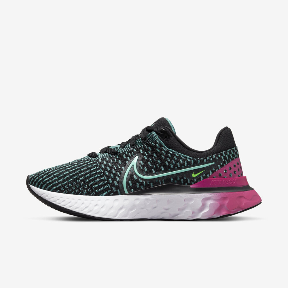 Nike W React Infinity Run FK 3 [DD3024-003] 女 慢跑鞋 緩震 包覆 黑 粉