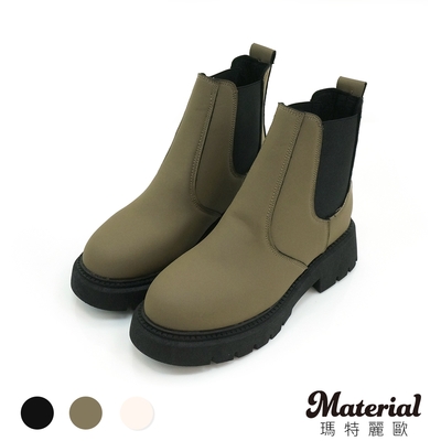 Material瑪特麗歐【全尺碼23-27】女鞋 靴子 MIT率性輕量切爾西靴 T53016