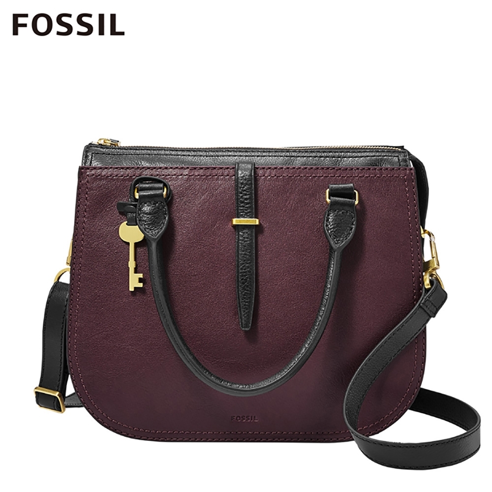 FOSSIL RYDER 小資女孩職場必備雙色手提側揹兩用包 ZB7807503