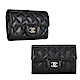 CHANEL 菱格紋牛皮雙C LOGO釦式名片夾卡夾(多款選) product thumbnail 1