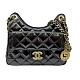 CHANEL 香奈兒 Mini Hobo Bag 經典雙C LOGO菱格紋小型小牛皮流浪包 product thumbnail 1