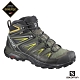 Salomon 男GORETEX中筒登山鞋X ULTRA 3 寬楦WIDE綠 product thumbnail 2