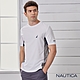 Nautica 男裝 吸濕排汗拼接LOGO短袖T恤-白色 product thumbnail 1