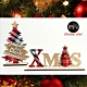 交換禮物-摩達客 木質蘇格蘭格紋風彩繪聖誕擺飾(聖誕樹+英文字牌對組/二入組) product thumbnail 1
