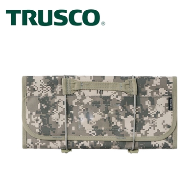 【Trusco】數位迷彩-軍綠色系捲筒式工具收納包-附套筒收納座(TTR-670-SM)