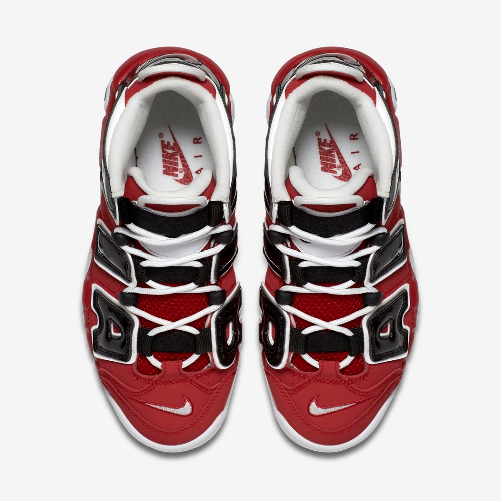 Nike 籃球鞋Air More Uptempo 女鞋氣墊舒適避震大AIR 穿搭黑紅