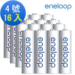 日本Panasonic國際牌eneloop低自放電充電電池組(內附4號16入)