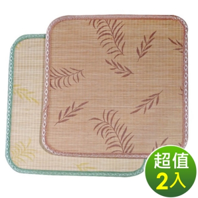 范登伯格 - 艾蒙 天然色織竹坐墊 兩入組 (兩色可選) (50x50cm)