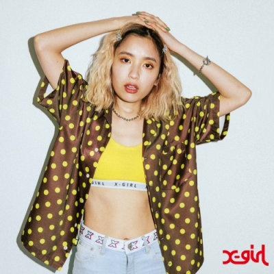 X-girl PRINTED OPEN C SHIRT短袖襯衫-棕