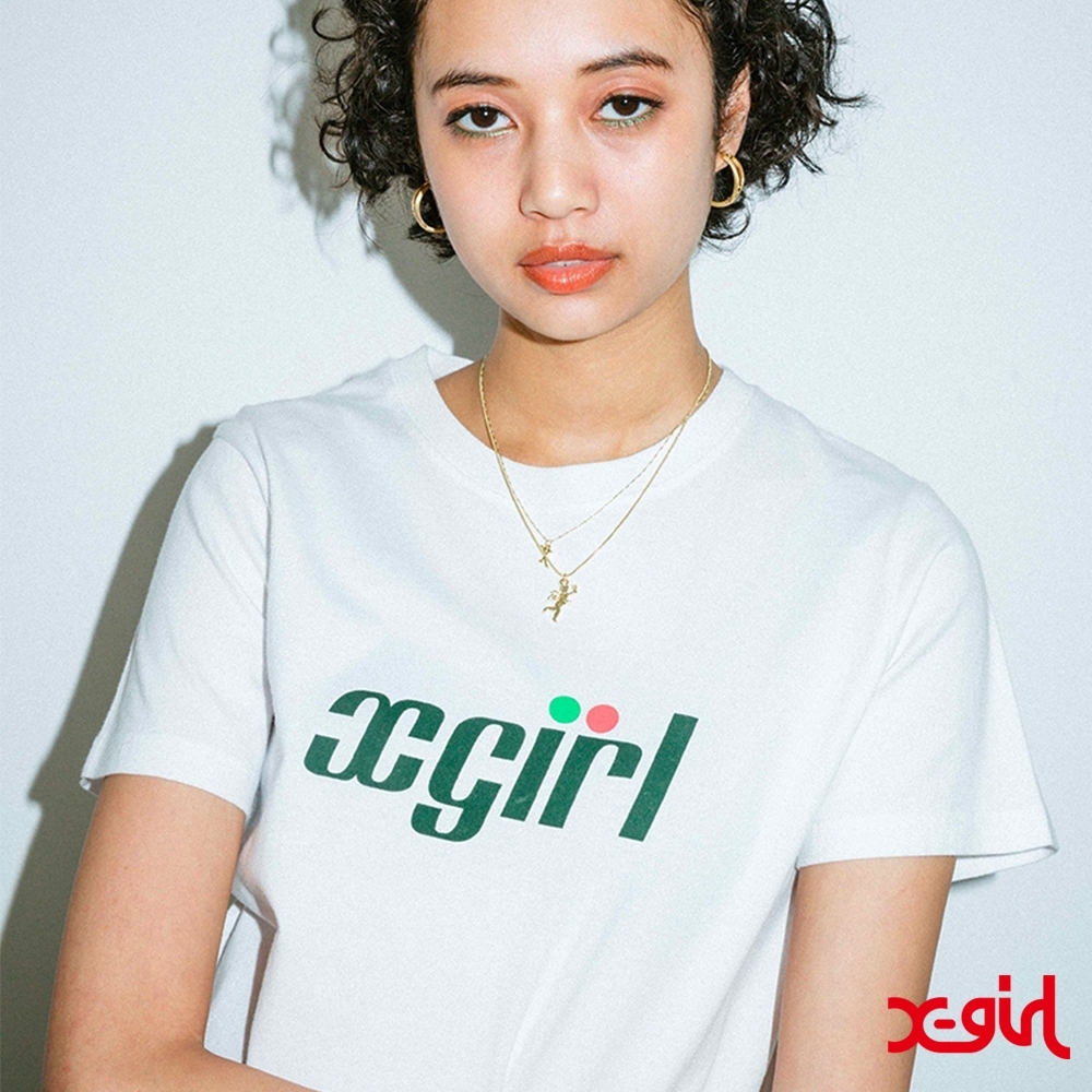 X-girl TENNIS S/S REGULAR TEE短袖T恤-白