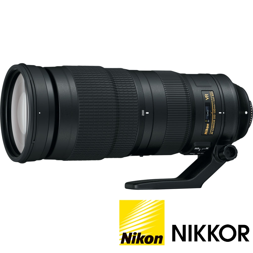 NIKON AF-S NIKKOR 200-500mm F5.6 E ED VR (公司貨) 望遠變焦鏡頭 防手震鏡頭 飛羽攝影