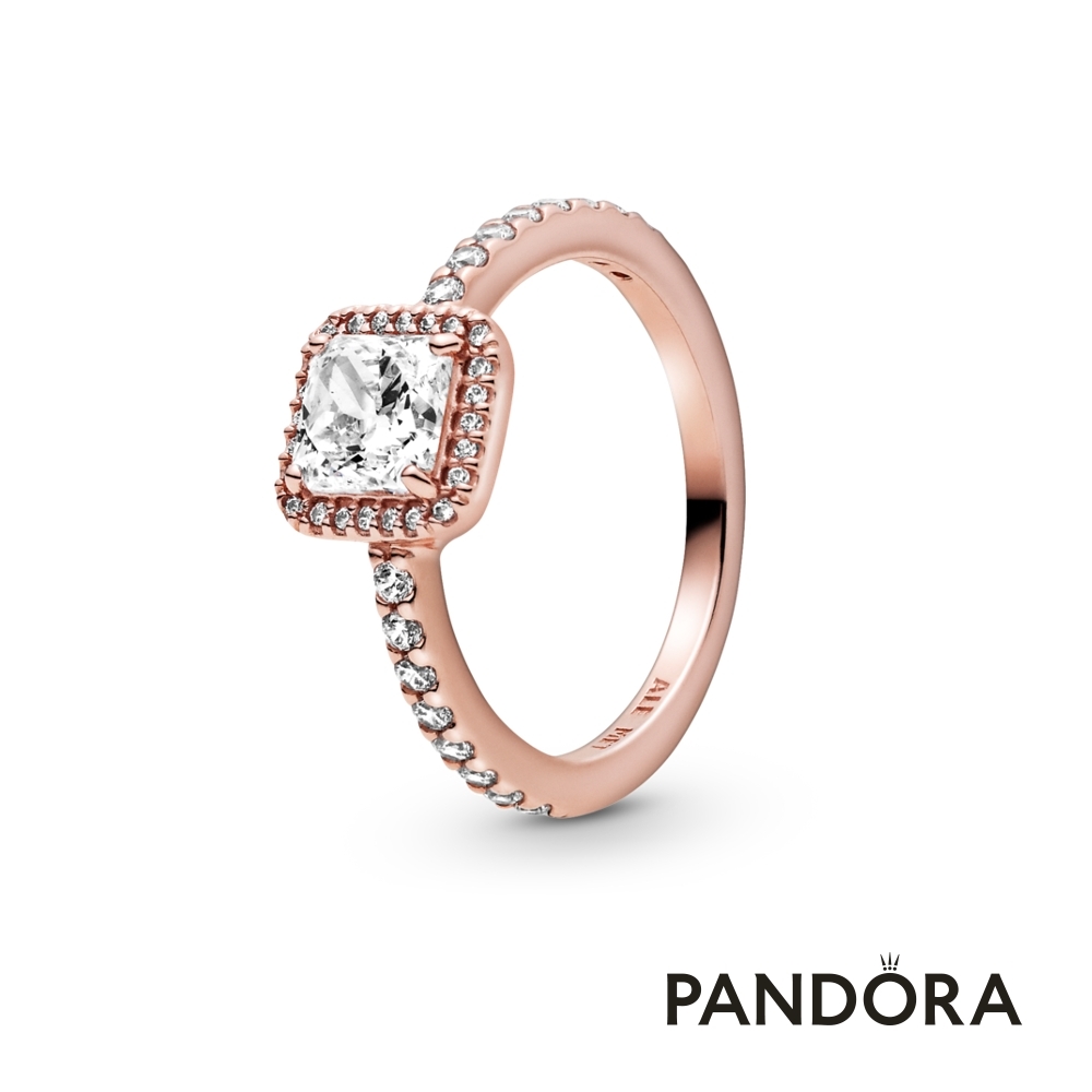 【Pandora官方直營】方形璀璨光環戒指-絕版品