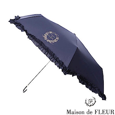 Maison de FLEUR 荷葉邊LOGO打印摺疊傘