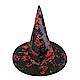 摩達客 萬聖節派對骷髏血手印紅黑尖頂巫師帽 product thumbnail 1