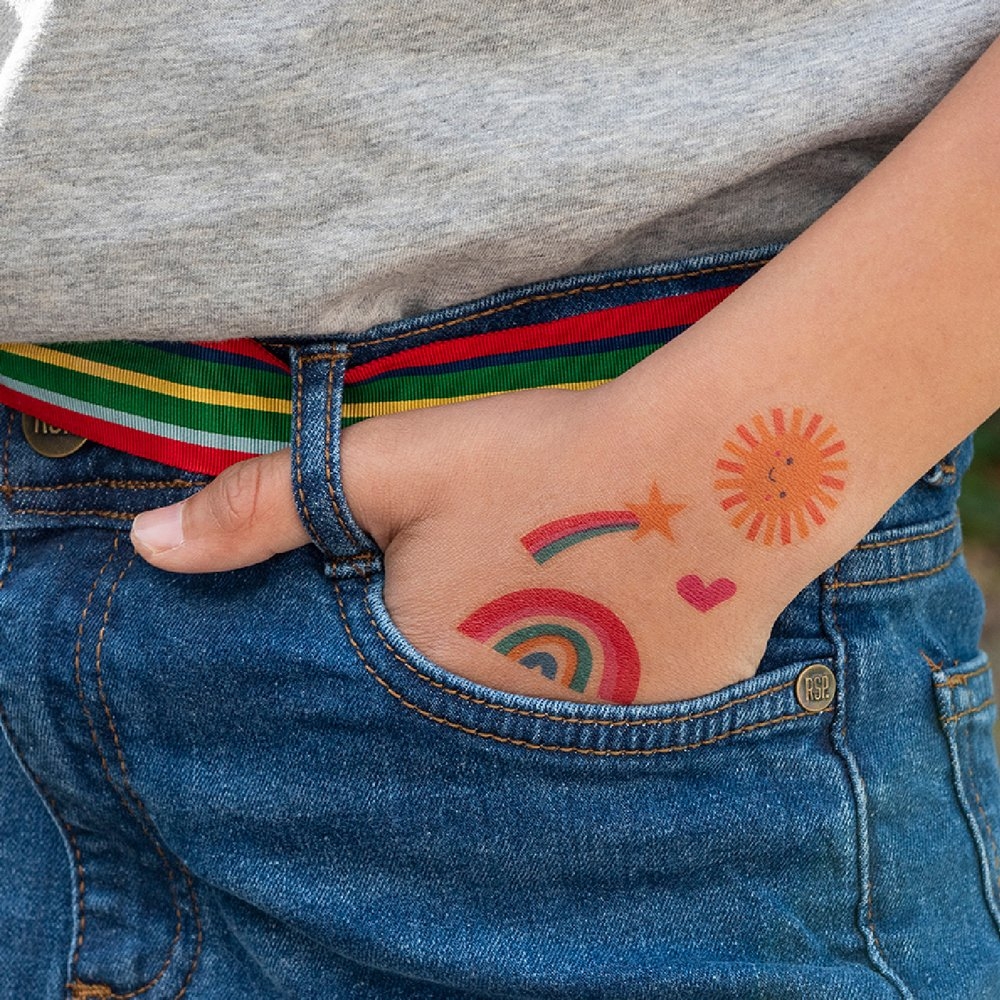 《Rex LONDON》兒童紋身貼紙2入(星虹天空) | 美甲修容組 指甲修容組
