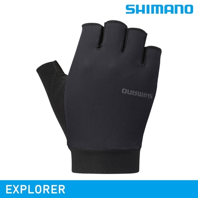 SHIMANO EXPLORER 手套 / 黑色 (自行車手套 露指手套)