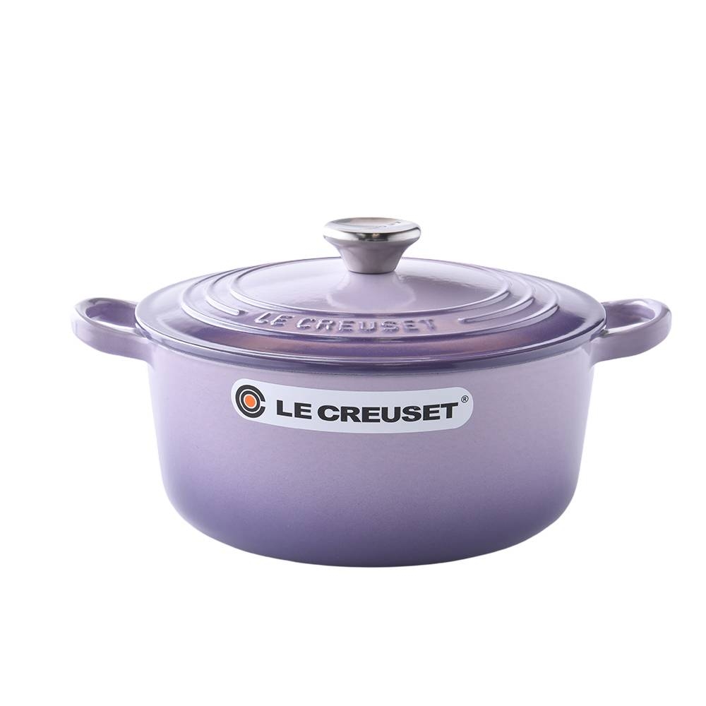 法國Le Creuset 琺瑯鑄鐵圓鍋22cm 3.3L 藍鈴紫法國製| 鑄鐵鍋| Yahoo