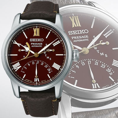 SEIKO 精工Presage 110週年限量金澤漆藝逆跳顯示機械腕錶-40.2 