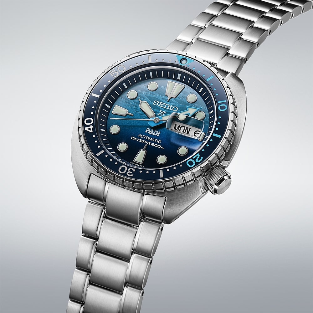 SEIKO精工 Prospex 愛海洋PADI陶瓷圈海龜200米潛水機械錶-45mm(4R36-06Z0F/SRPK01K1)