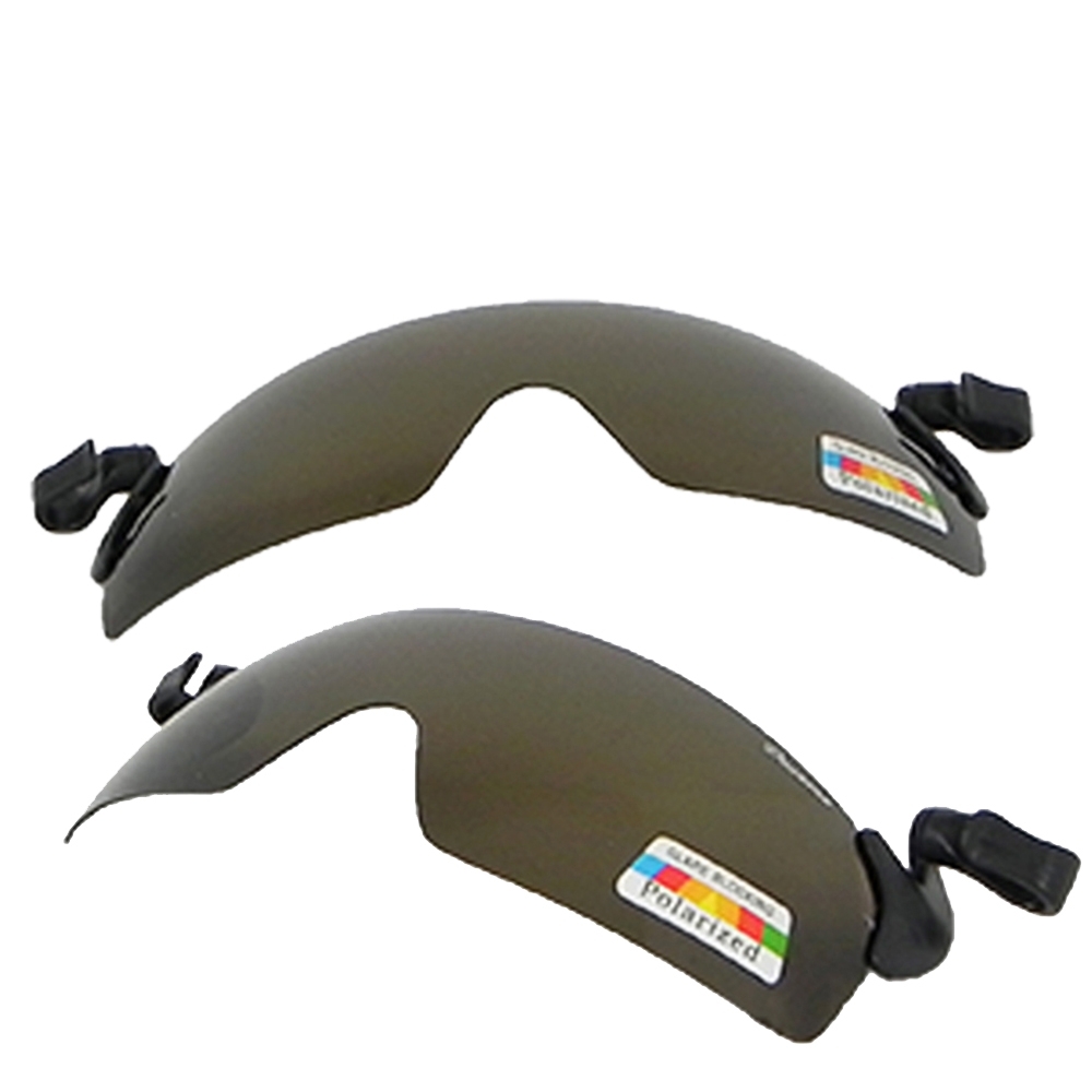2組一入！　Docomo高效能夾帽式眼鏡 專業級100%偏光鏡片 各種帽體都專用 超防紫外線 提供全方位防護