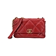 二手品 Chanel 19 經典雙C菱格紋翻蓋手提/肩背兩用包-30cm(AS1161-紅) product thumbnail 1