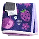 ANNA SUI 可愛草莓櫻桃派對圖騰字母LOGO刺繡小方巾(藍紫底) product thumbnail 1