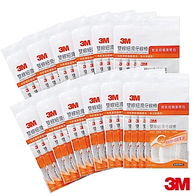 3M 雙線牙線棒量販包 (12包共1536支)