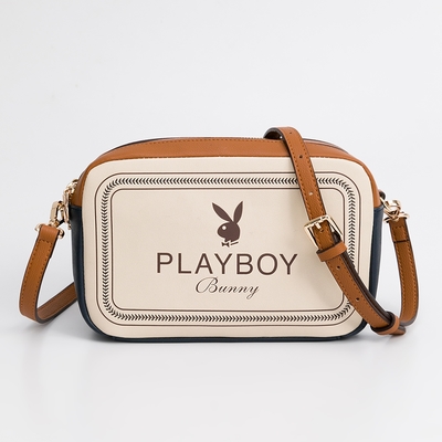 PLAYBOY - 雙層相機包 Viva系列 - 米白色