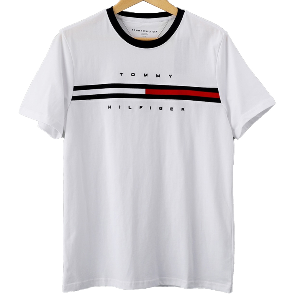 Tommy Hilfiger TOMMY FLAG HILFIGER TEE Branco - Entrega gratuita