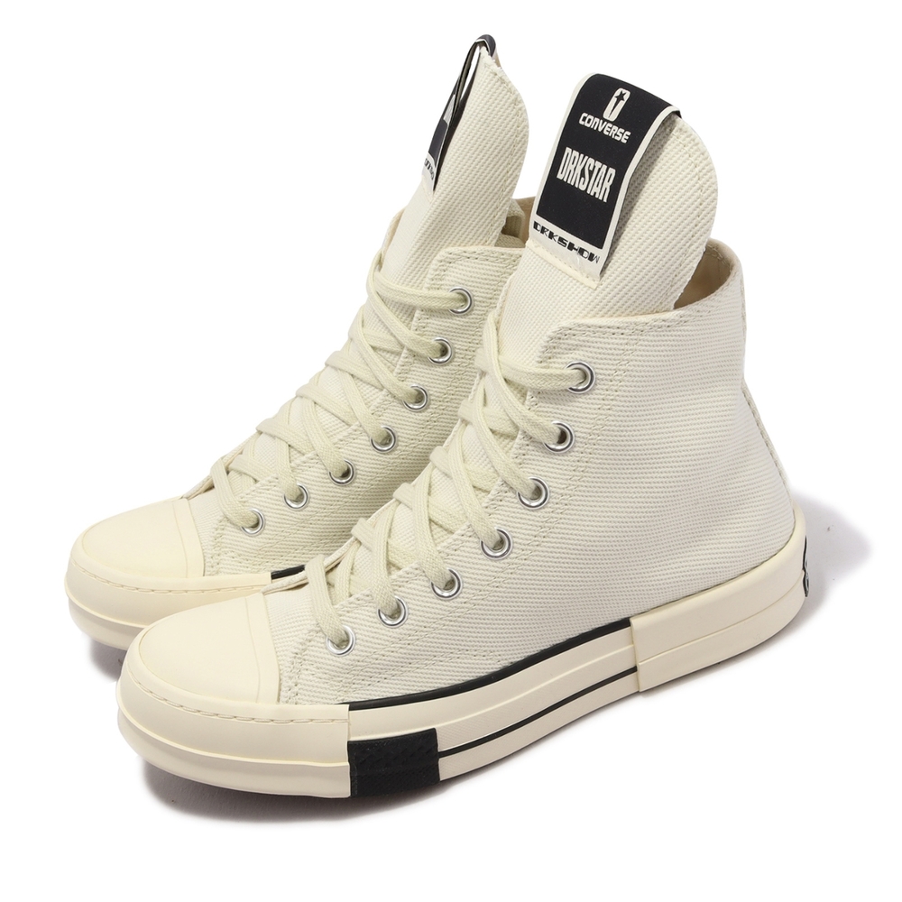 Converse 帆布鞋DRK Star HI 白黑男鞋女鞋高筒加長鞋舌Rick Owens 聯名