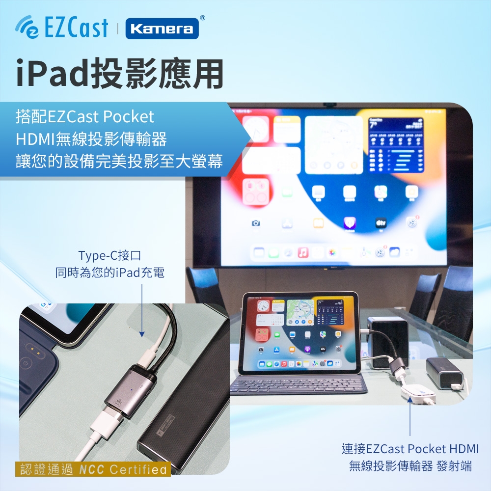 EZCast Pocket HDMI 無線投影傳輸器 套組 | 藍芽接收器 | Yahoo奇摩購物中心