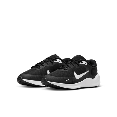 NIKE 慢跑鞋 女鞋 大童 運動鞋 REVOLUTION 7 GS 黑 FB7689-003 (3C4754)